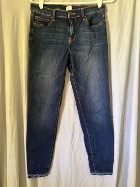 Dark Blue Women's Stretch Jeans - Classic Slim Fit